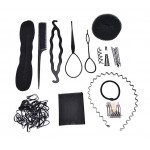 Accesorii de par pentru cocuri CS003AA cu 50 piese - Negru